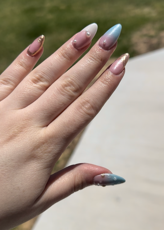 Custom Nail Set - Ocean Vibes
